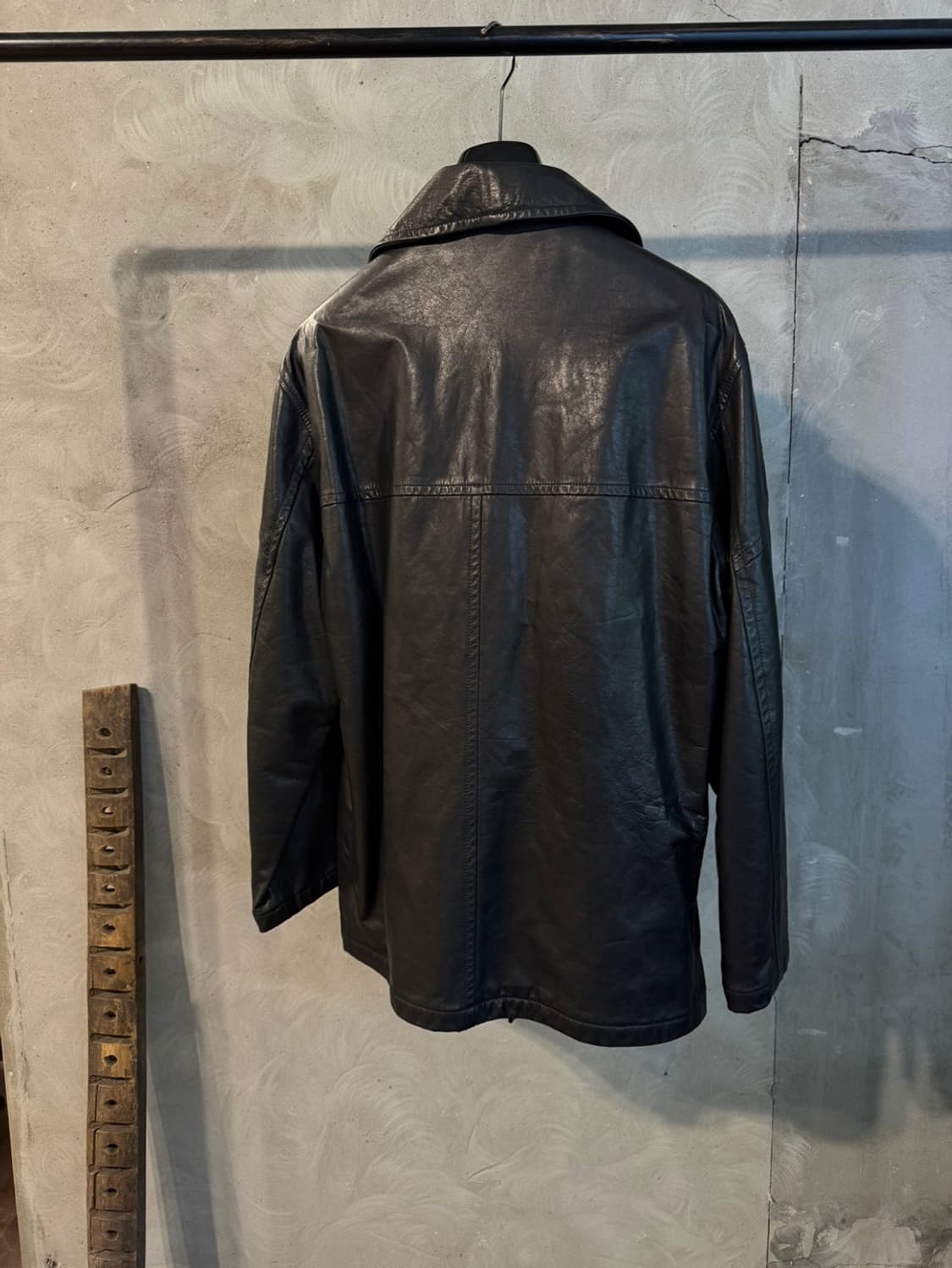 맥로렌 카우하이드 레더 더블 브레스티드 코트 105 상품이미지7