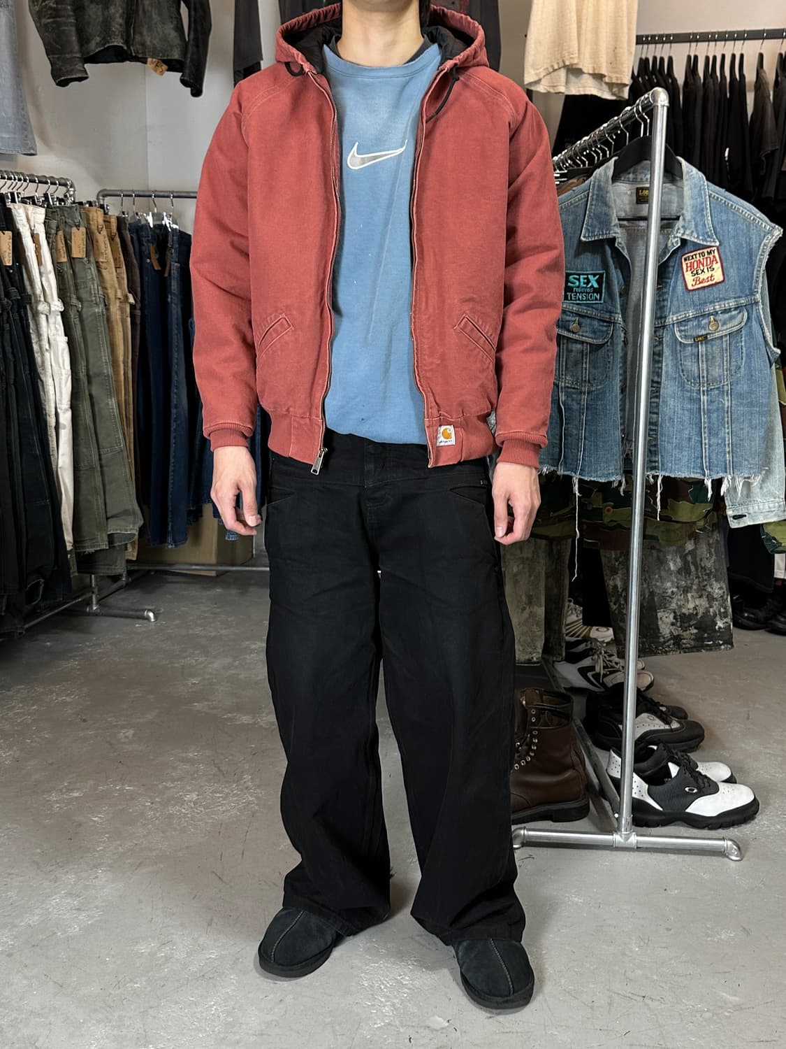 OG 칼하트 J104 액티브 자켓 칼하트 VRS 후드 살몬 상품이미지9