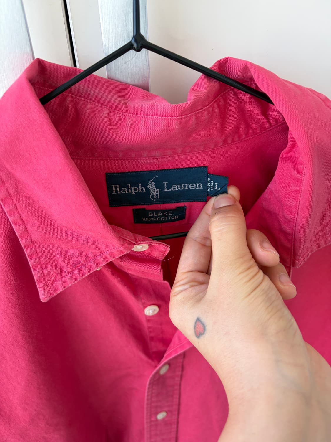 폴로 랄프로렌 핑크 셔츠 L 상품이미지3