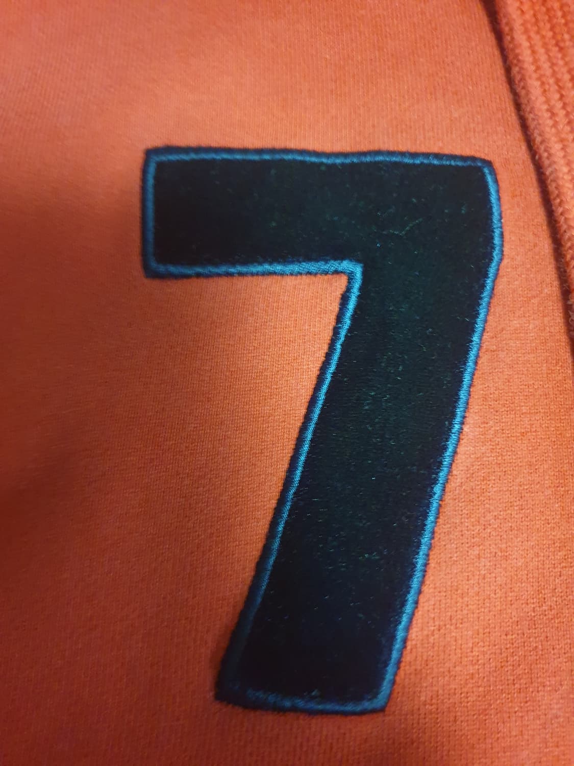 (빈티지) 폴햄 우먼 올드스쿨 7로고 벨벳 기모 후드집업 레드 (M) 상품이미지3