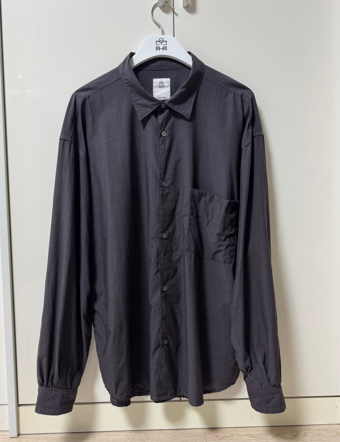 4) 폴리테루 텐코 셔츠 다이드 퍼플 그레이 상품이미지1