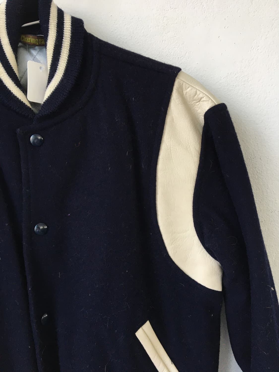 Leather layered woolen jacket 상품이미지5