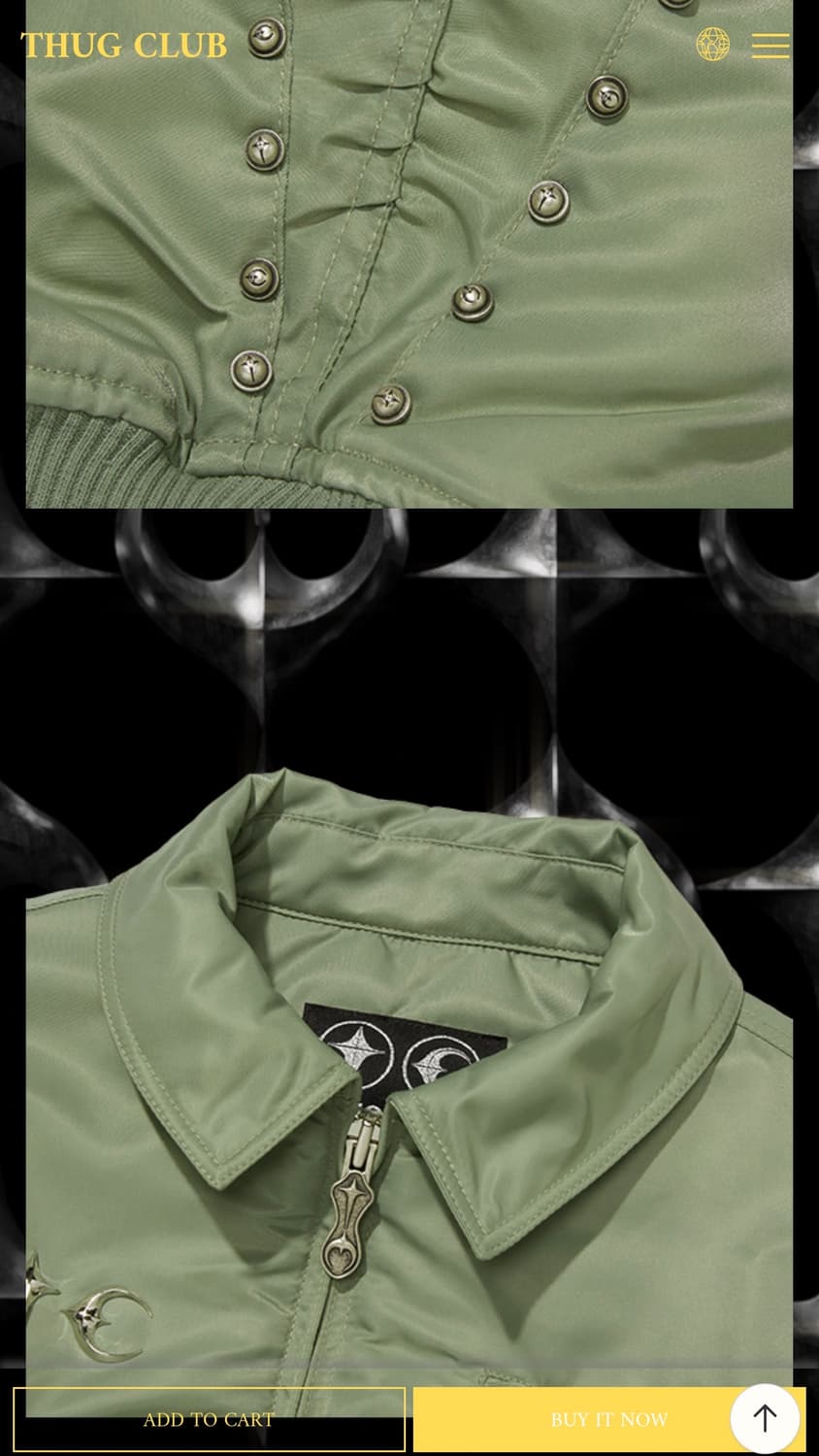 떠그클럽 어 버드 라이트닝 봄버 MA-1 미착용 새상품 상품이미지4