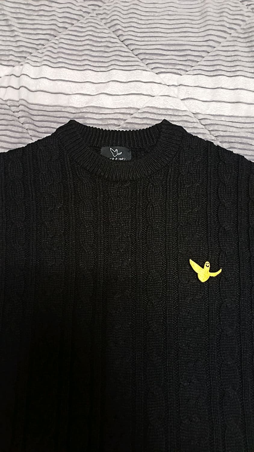 와릿이즌 오버핏 꽈배기니트 실측105 여성99 가슴66 기장67 상품이미지2