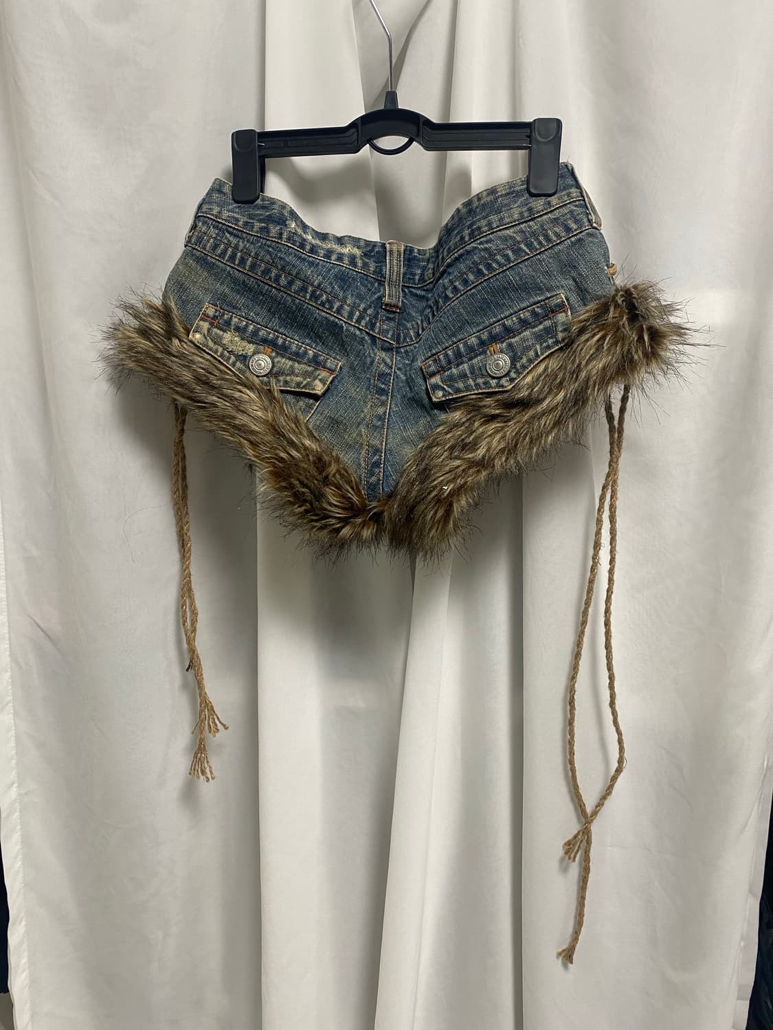 퍼 반바지 숏팬츠 fur shorts y2k 펑크 고딕 그런지 페어리 상품이미지6