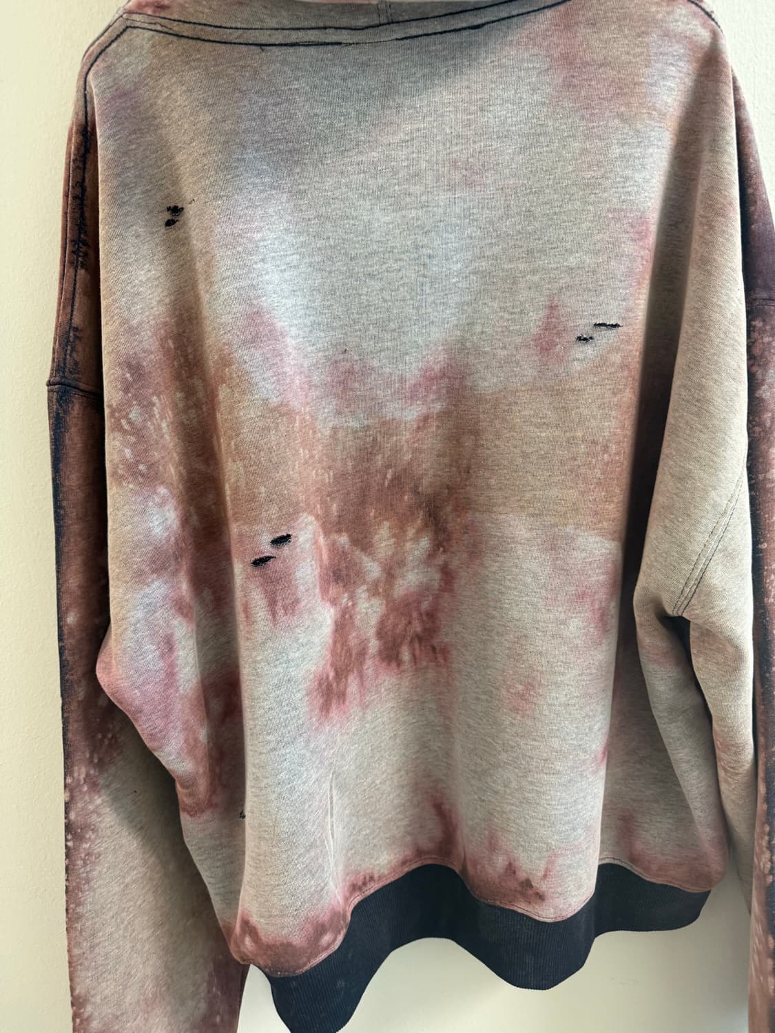 Bleached fade ghost pocket hoodie 상품이미지9