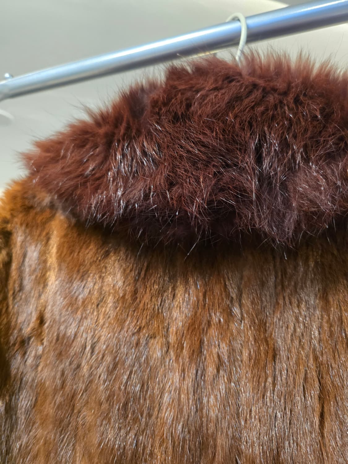 브라운 컬러 밍크모피코트 상품이미지5