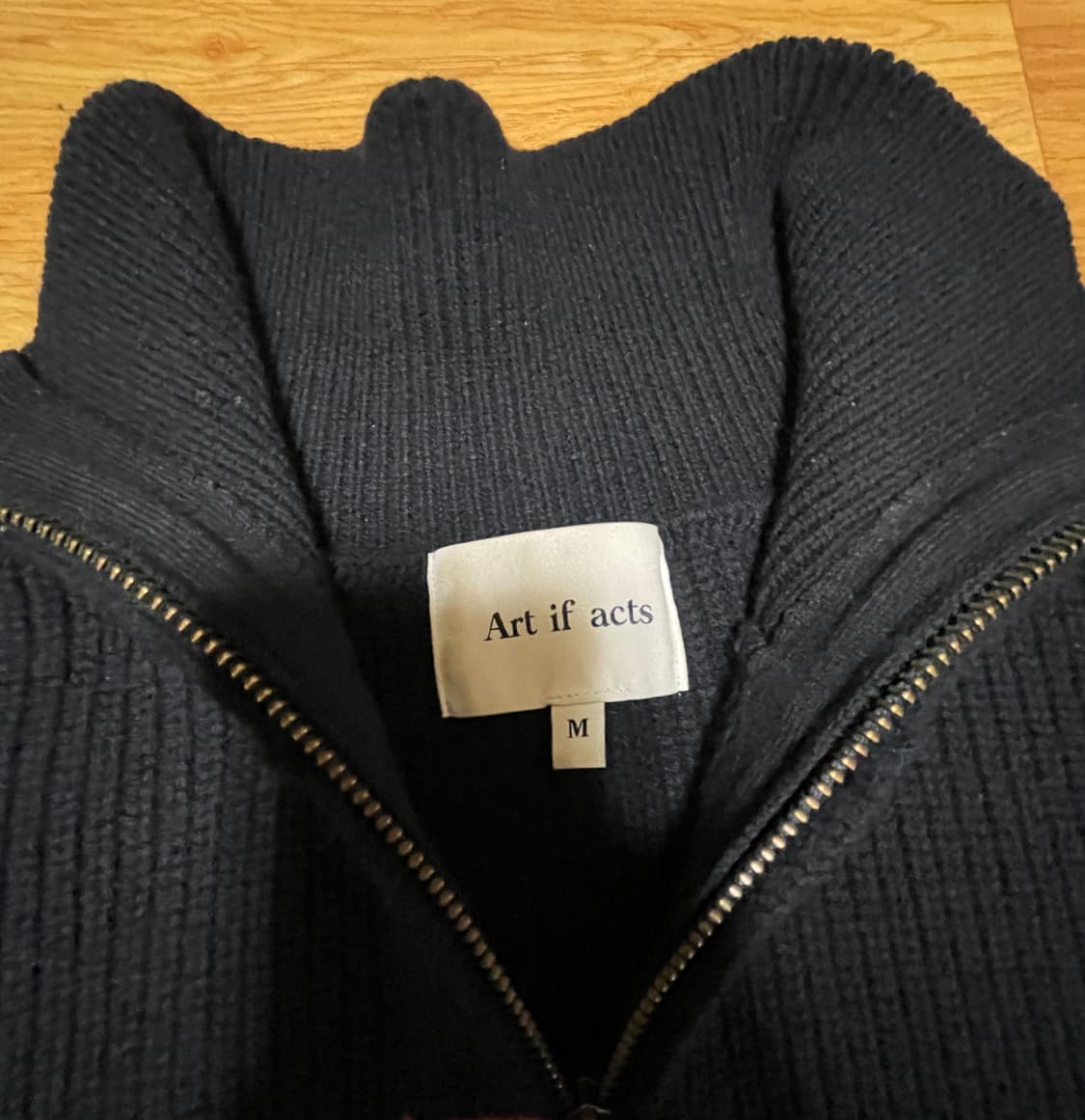 Art if acts 하프집업 니트 다크네이비 상품이미지3