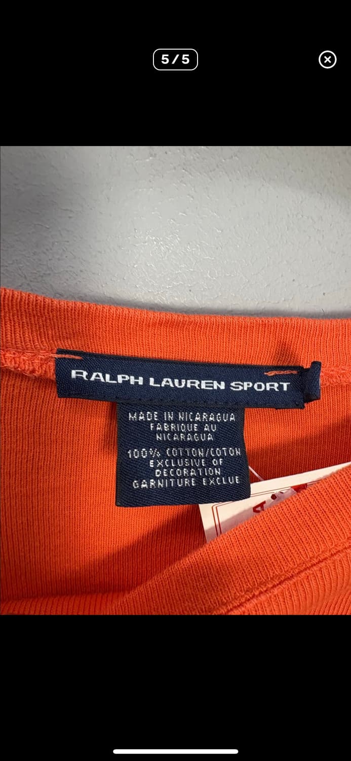 폴로 랄프로렌 포니로고 오렌지 슬리브티 H1232 상품이미지5
