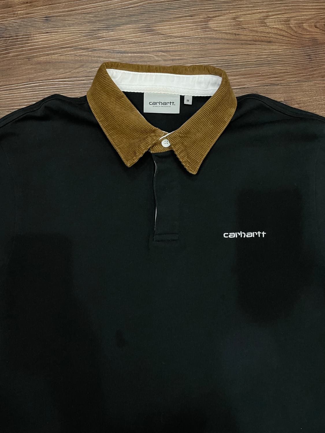 칼하트 WIP 코드 럭비 폴로 셔츠 블랙 상품이미지6