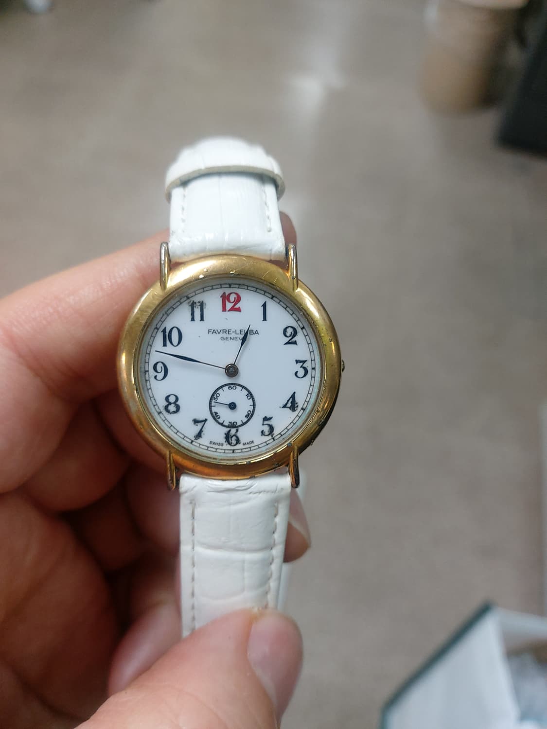 파브레-레우바 남성 가죽 시계 상품이미지1