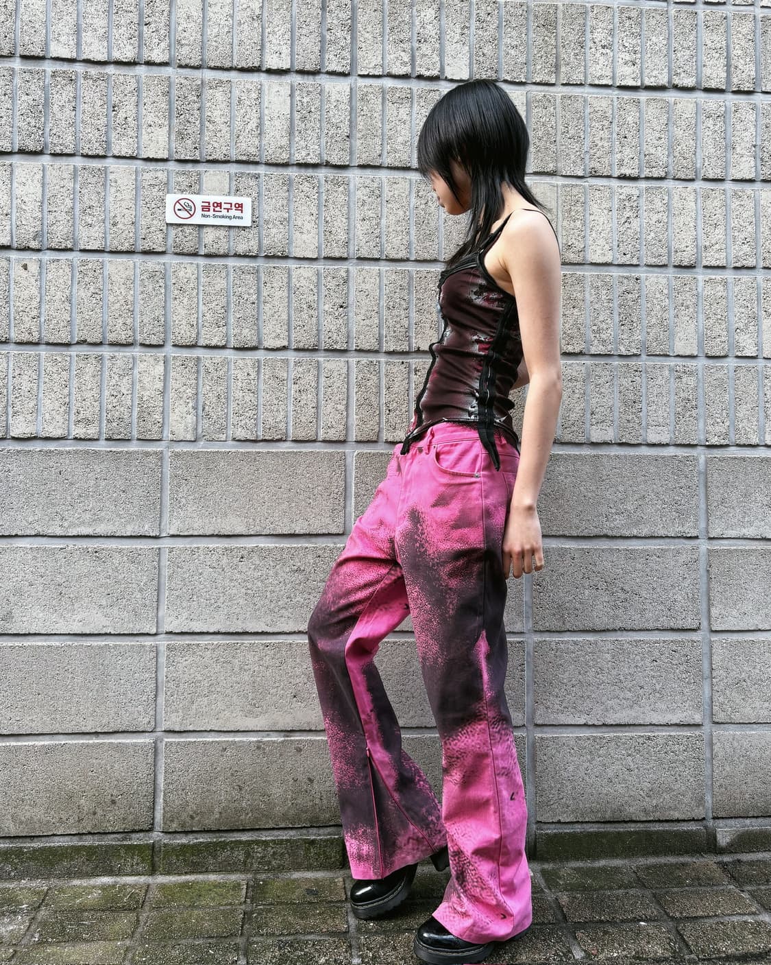 나체 스프레드 트윌 집업 부츠컷 팬츠 상품이미지6