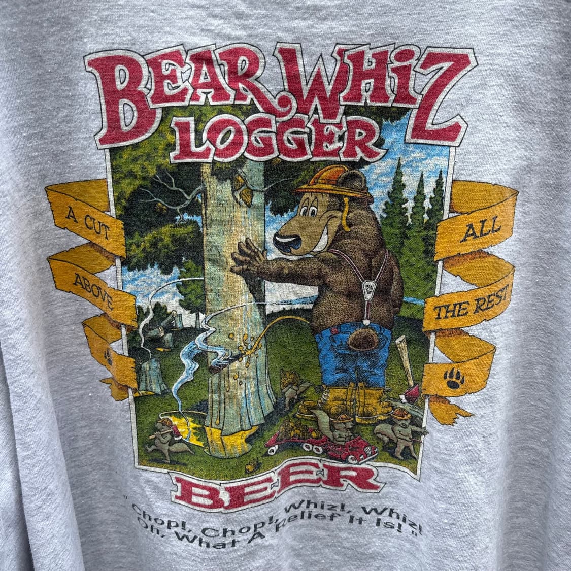 USA 8090 오리지널 Bear Whiz '오줌싸개 곰' 맥주 티셔츠 상품이미지1