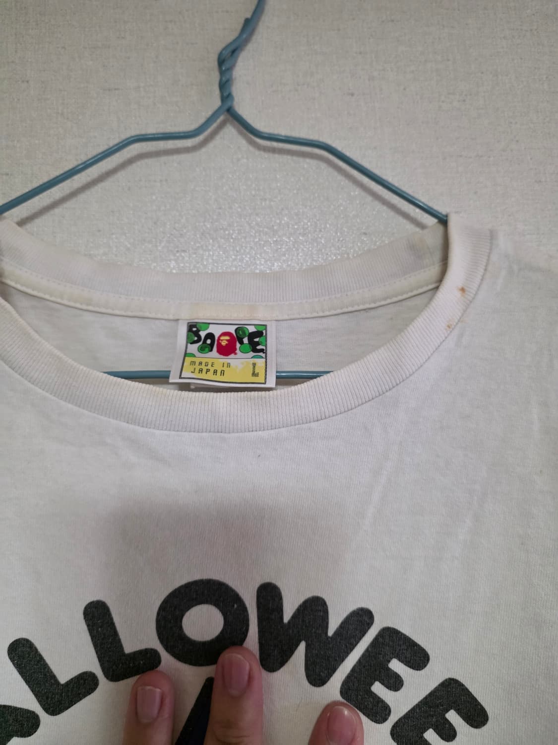 [L] 베이프 베이비마일로 할로윈 컬리지 반팔티 상품이미지4