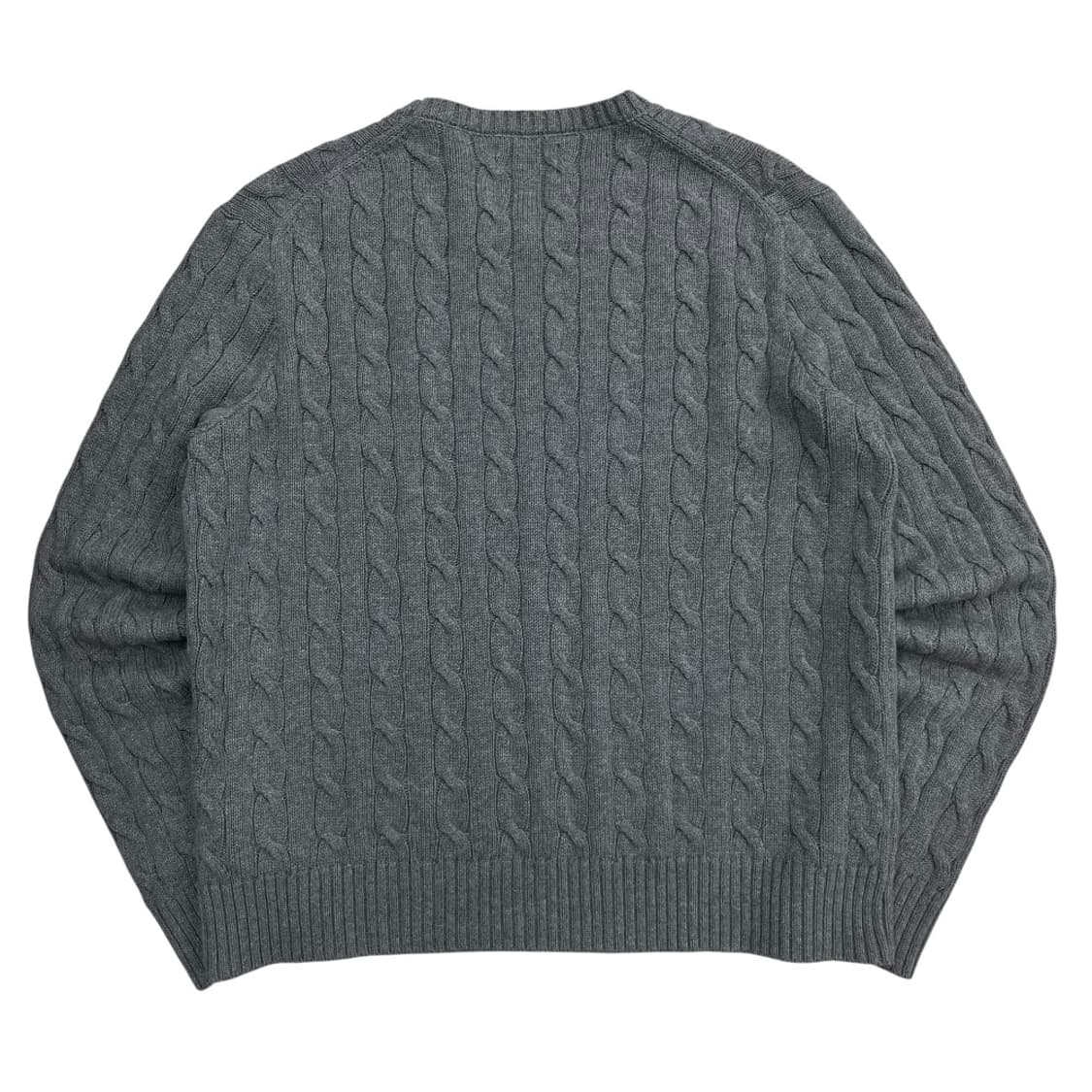 폴로 랄프로렌 네이비포니 그레이 꽈배기 니트 L 상품이미지3