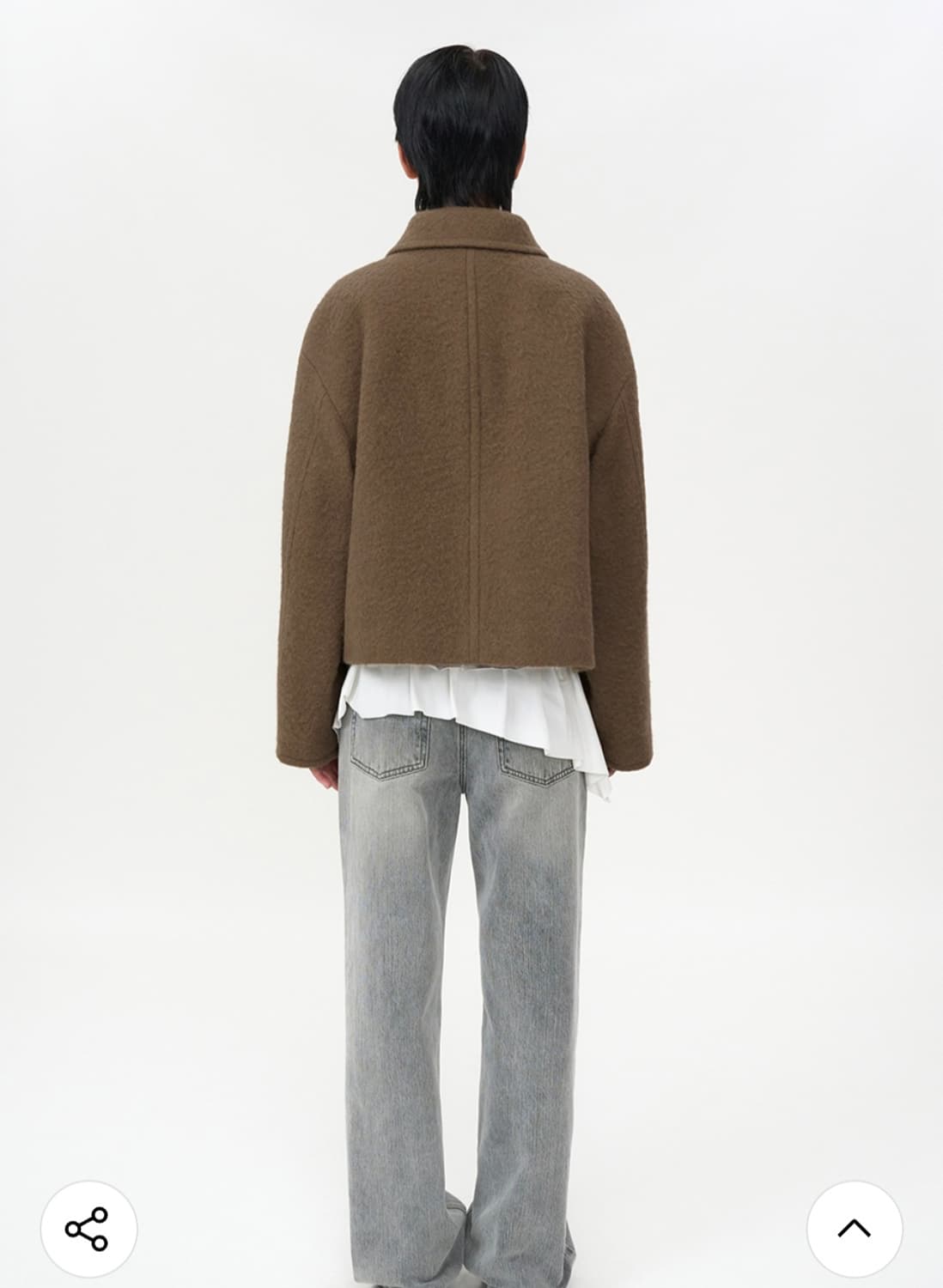 인사일런스 헤어리 알파카 하프 코트 카멜 상품이미지2