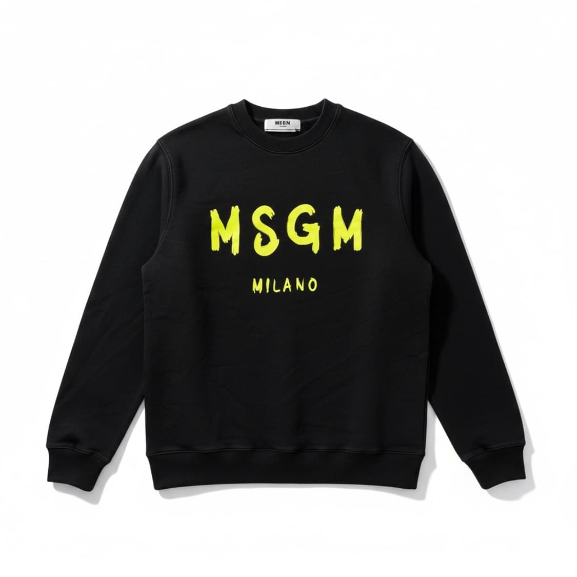 MSGM 로고 쿼트 크루넥 블랙 스웨트 셔츠 M 상품이미지1