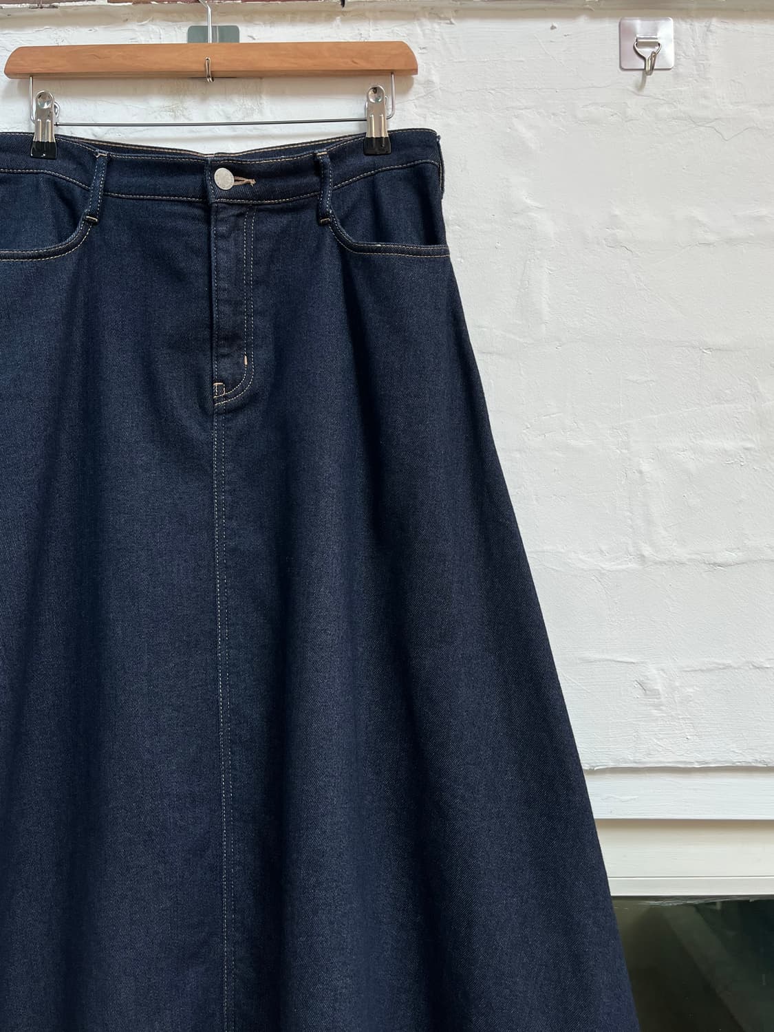 JAPAN 오카야마 데님 플레어 롱 스커트 W32 상품이미지3