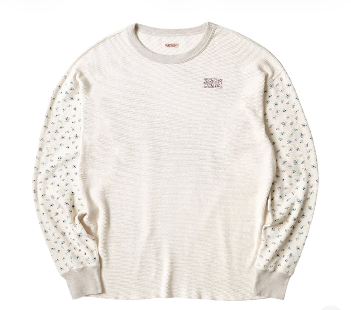 캐피탈 플라워 와플 저지 롱슬리브 블루 4사이즈 상품이미지1