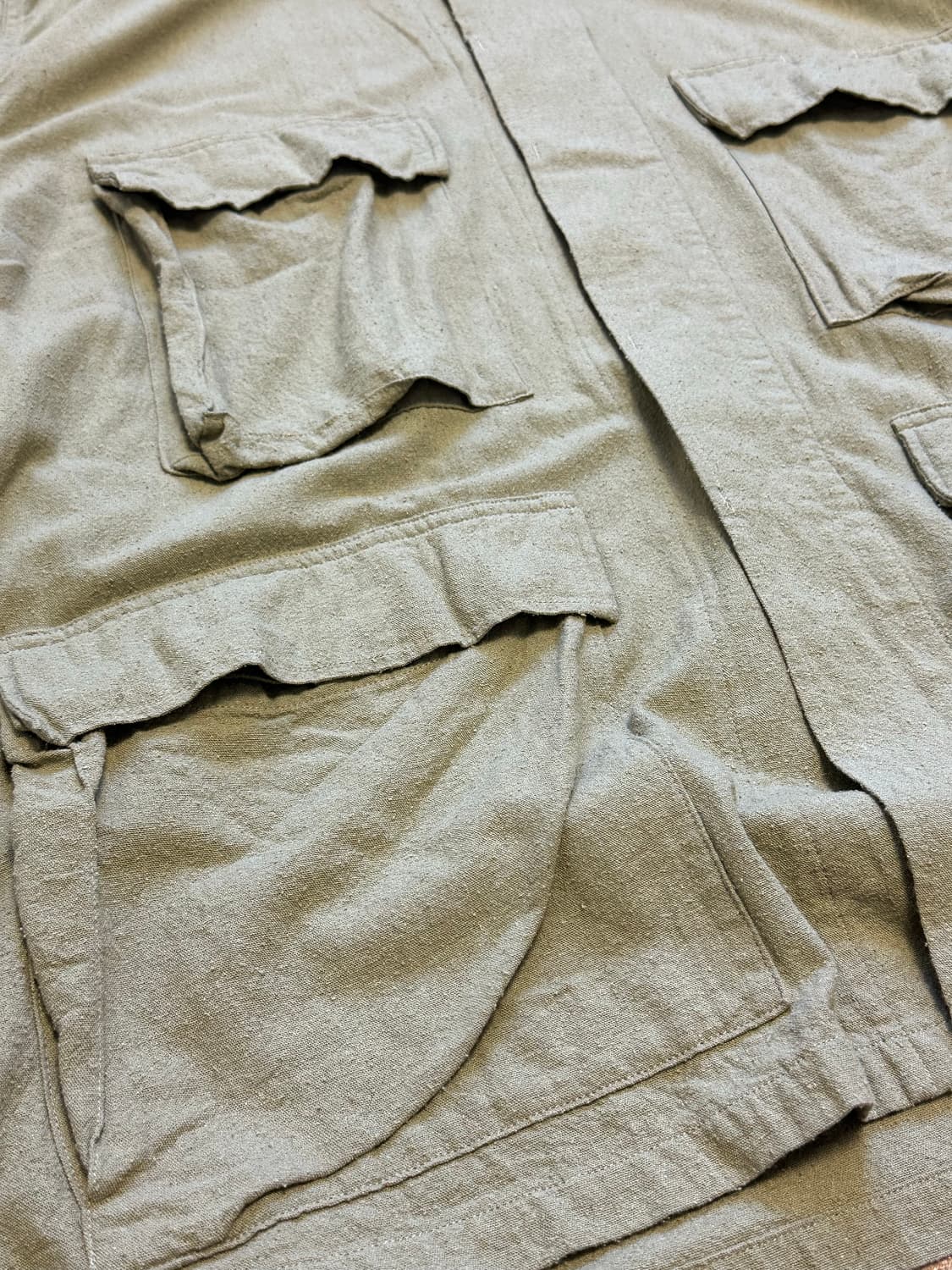 [3] 코모리(comoli) 25ss 로우 실크 BDU 자켓 카키 상품이미지4