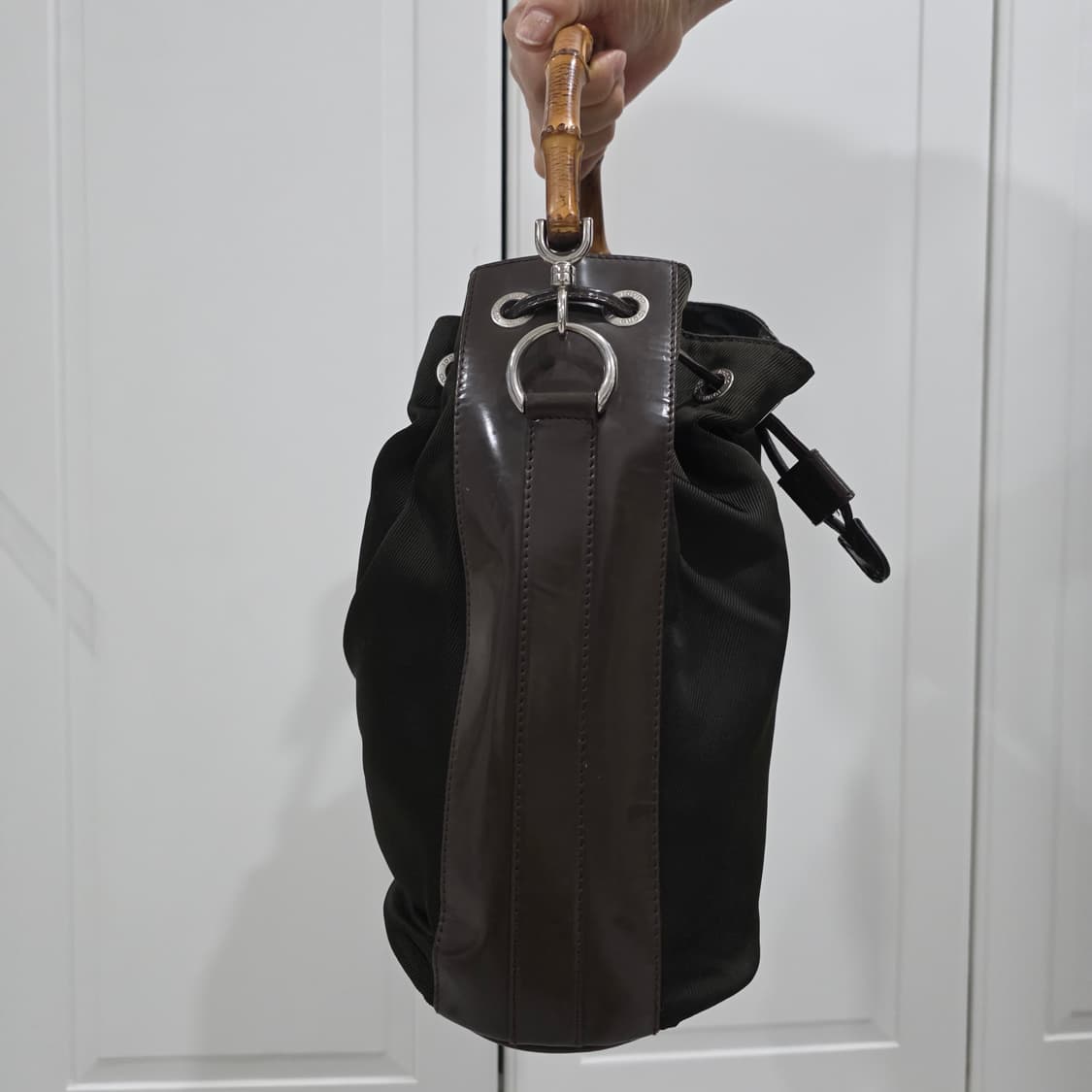 구찌 빈티지 뱀부 나일론 버킷백 토트백 핸드백 숄더백 상품이미지2