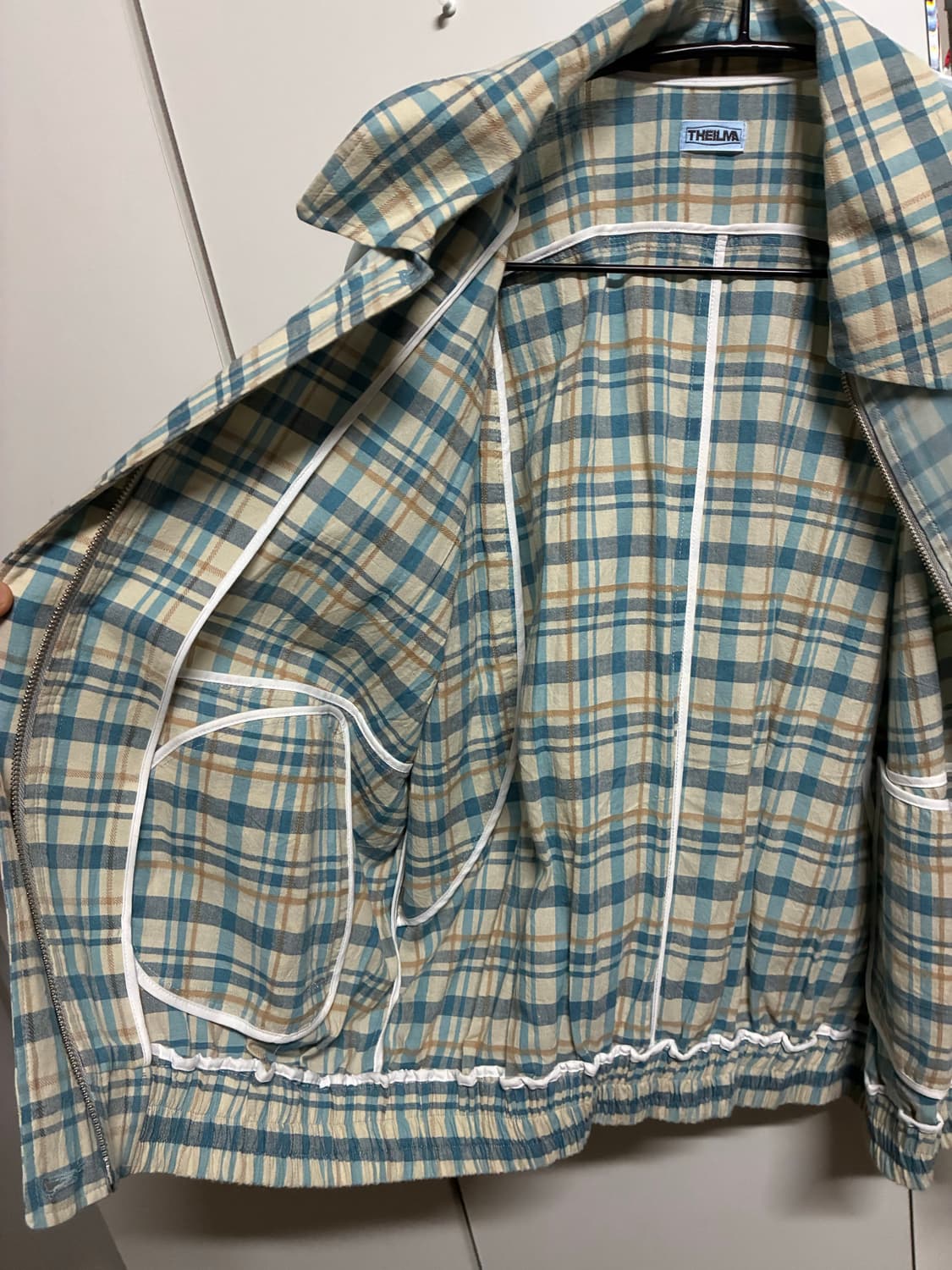 👕 THEILMA 더일마 체크 자켓 L/100 상품이미지5