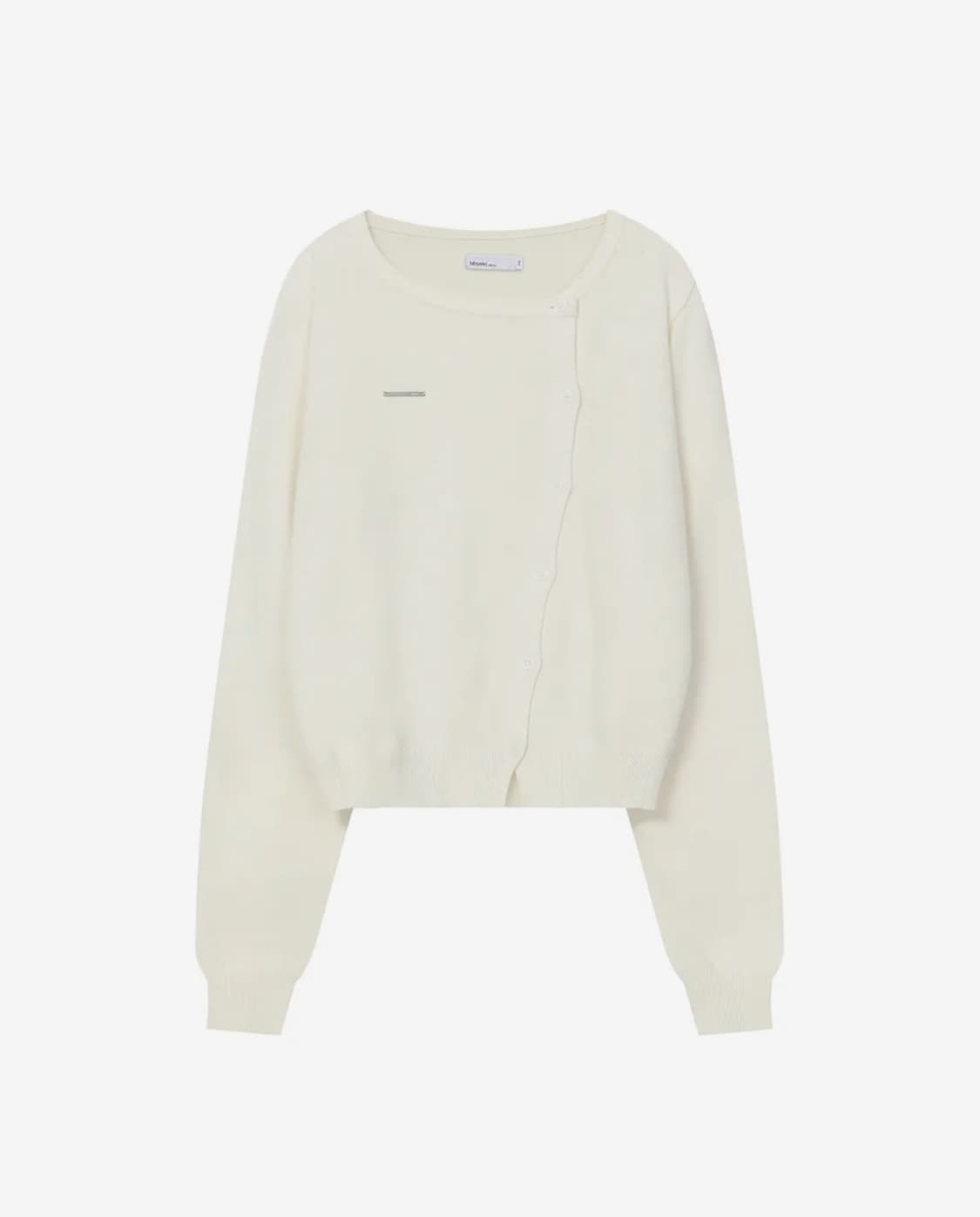 미세키서울 가디건 Unbalanced knit cardigan WHITE 상품이미지1