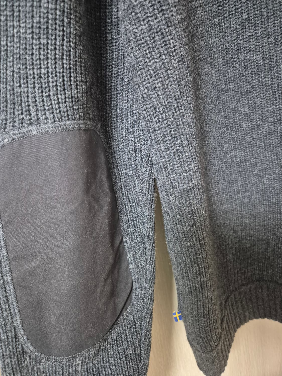 피엘라벤 남성 풀집업 램스울 니트 가디건 M 남성 엘보패치 상품이미지7