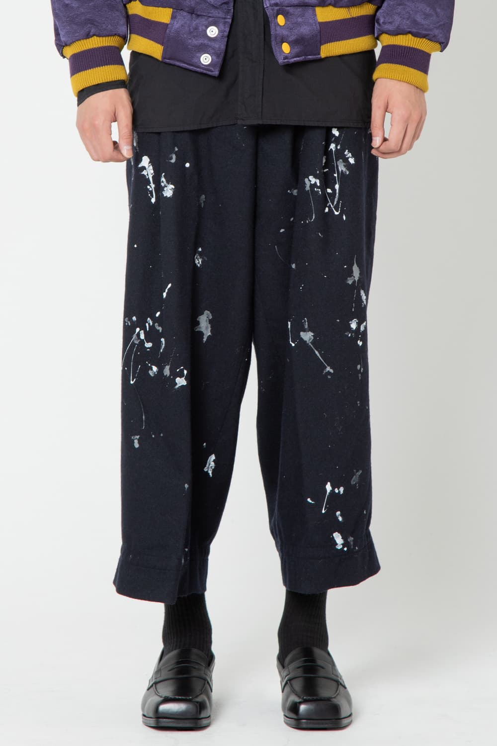kolor 울 플란넬 페인팅 팬츠 네이비 3 상품이미지2