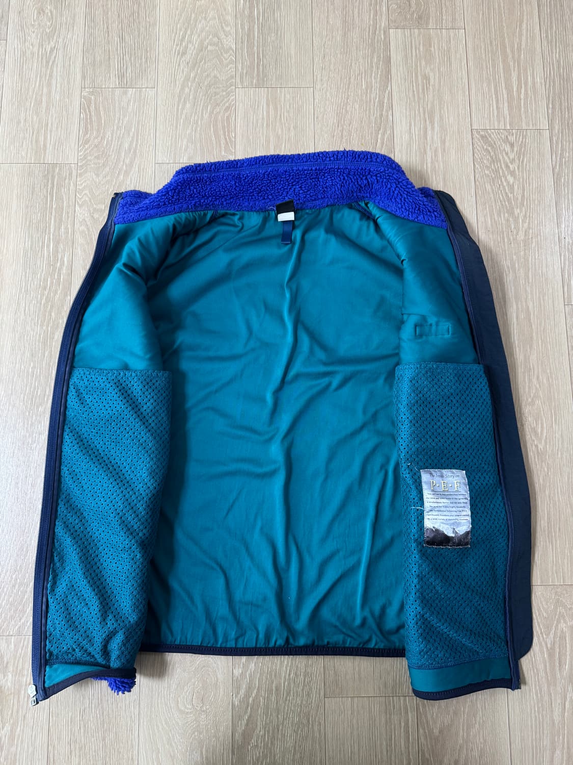 L 파타고니아 90s USA 레트로 딥 파일 베스트 잉크 블루 퍼플 상품이미지5