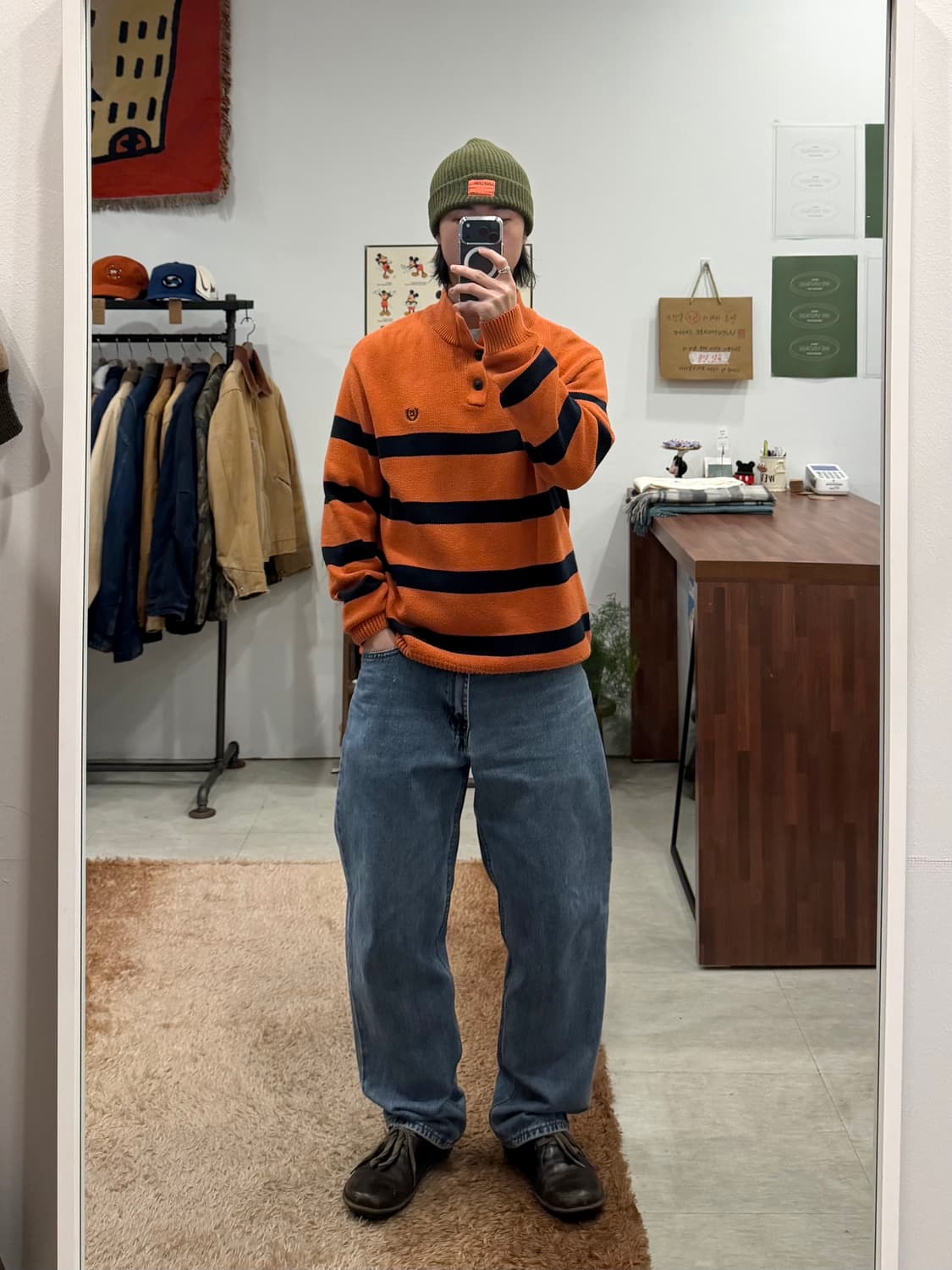 00s Chaps ralph lauren 챕스 랄프로렌 하프넥 버튼 니트 상품이미지2