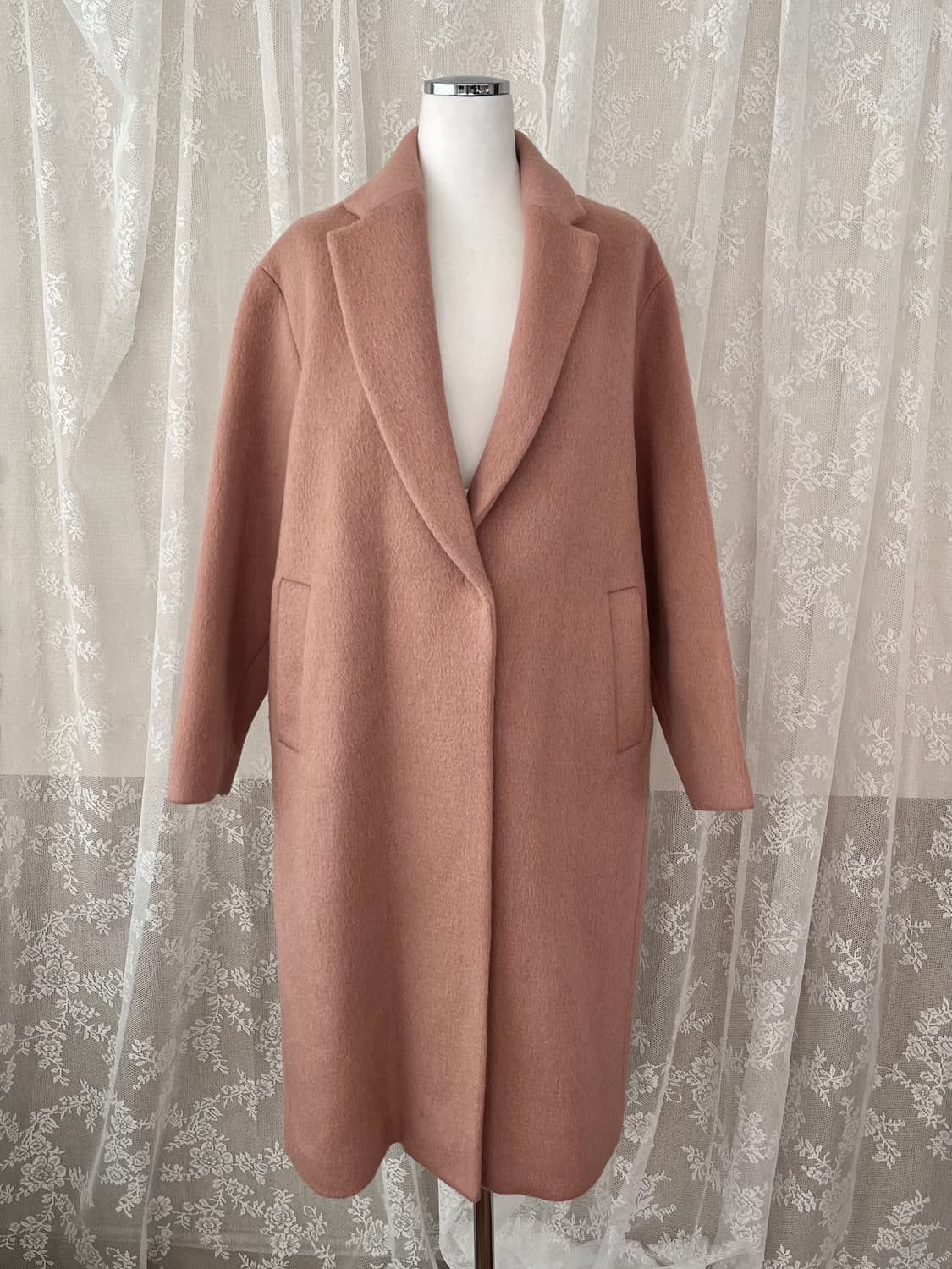 F) 룩캐스트 알파카 코트 인디핑크 상품이미지1