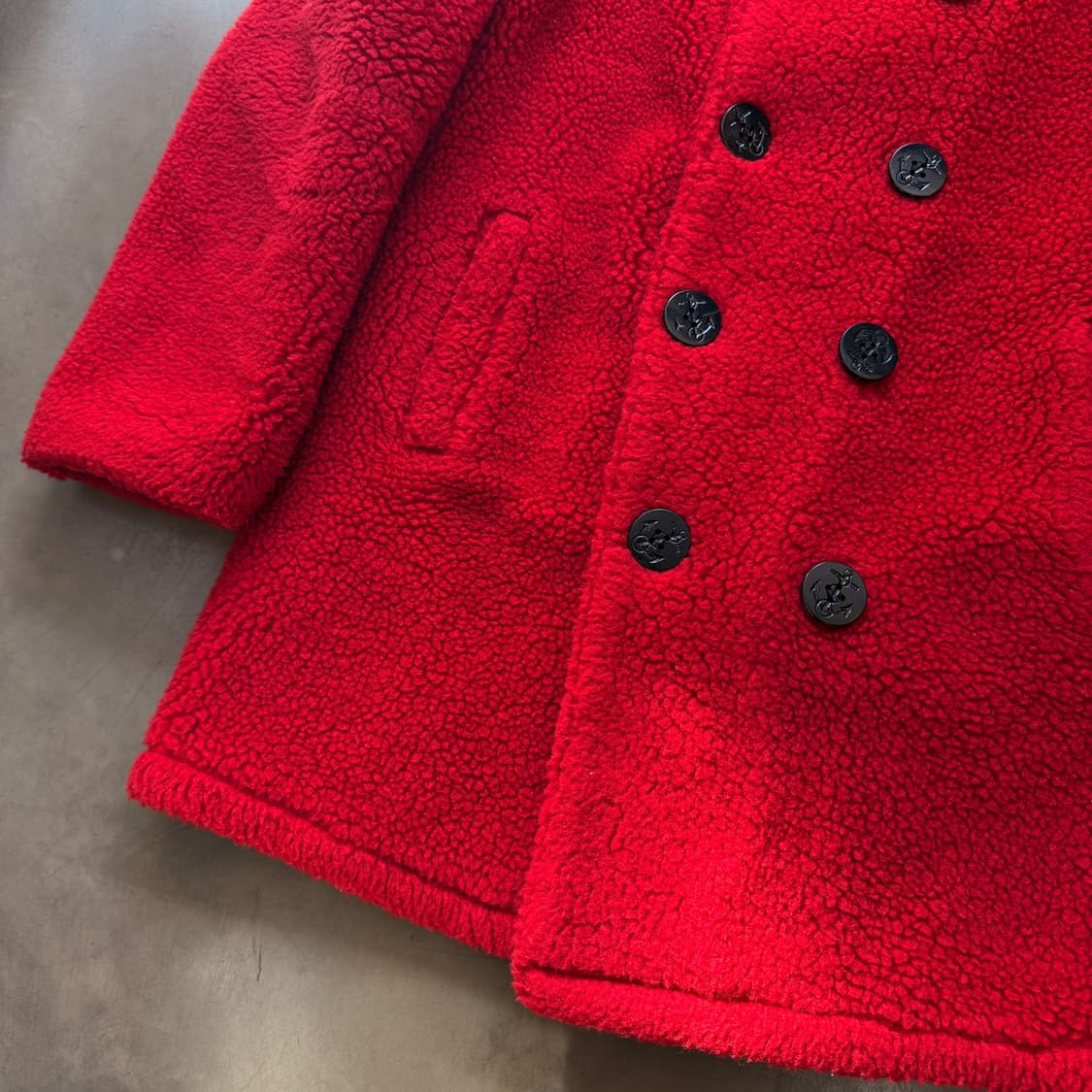 모노그램 플리스 레드 피코트 상품이미지3