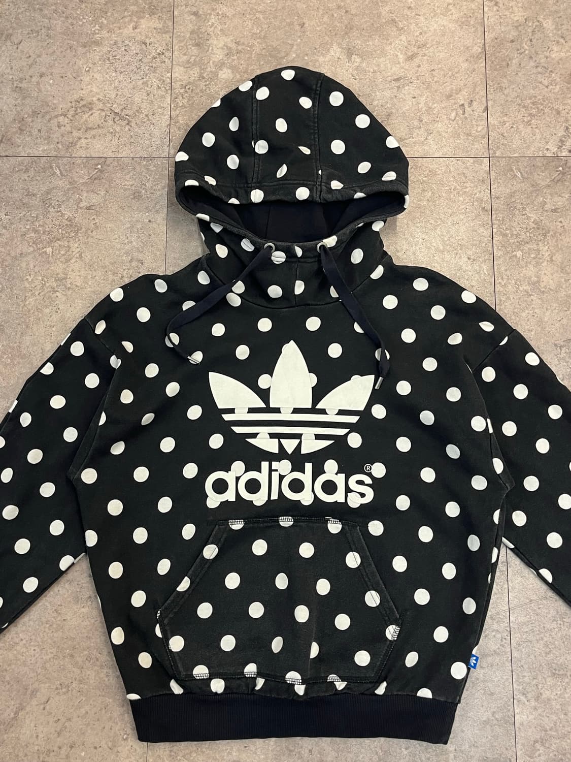 아디다스 도트 후드티 블랙 95 #csz2757 상품이미지5