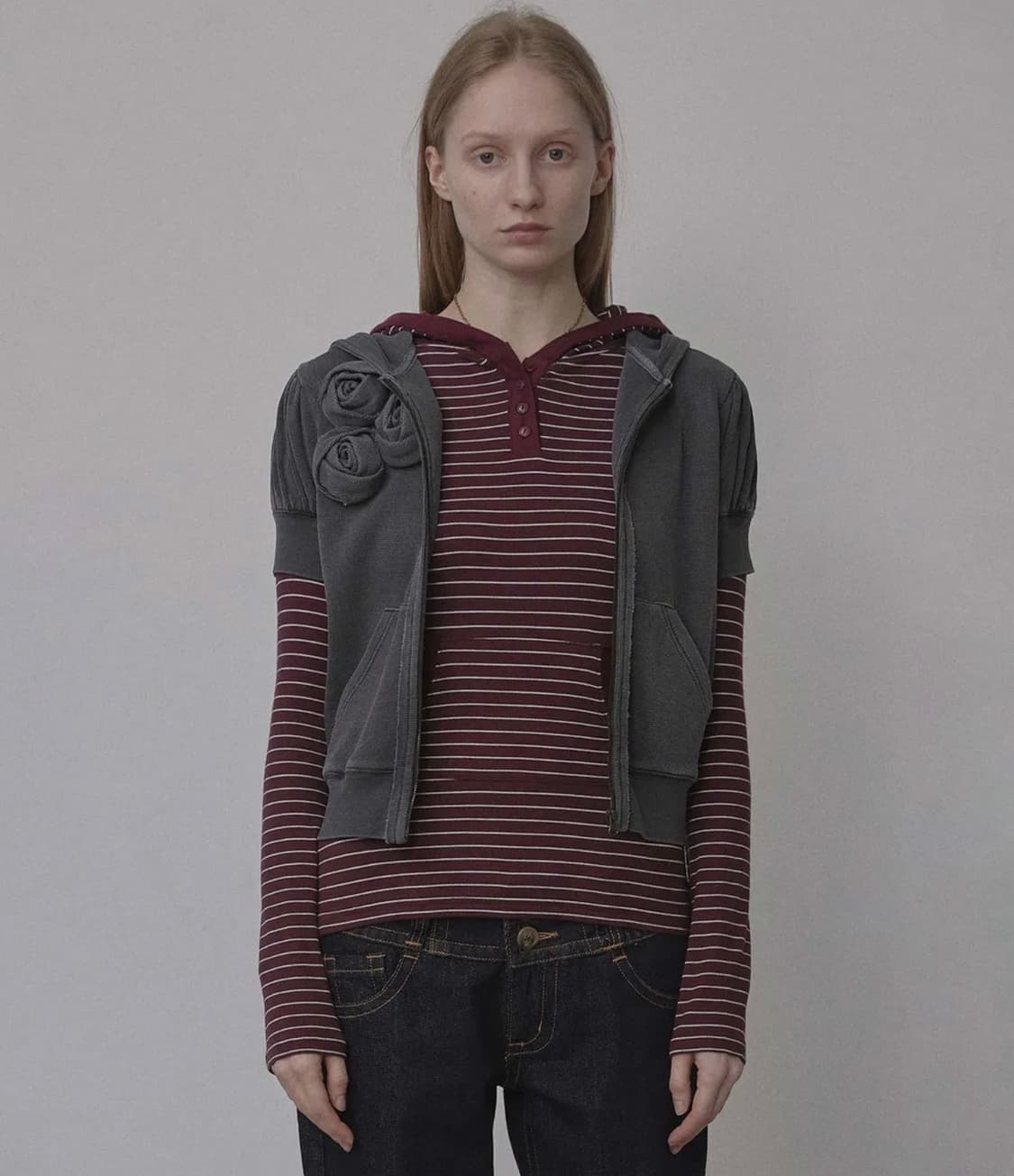 스컬프터 Knitted Stripe Hoodie 상품이미지1