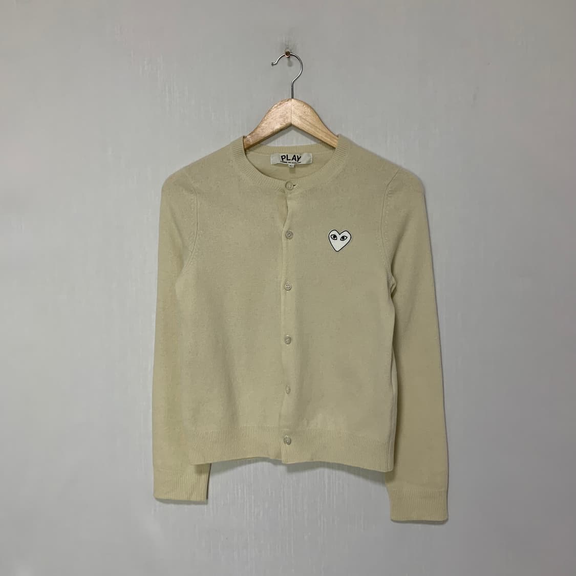 꼼데가르송 플레이 빈티지 니트 가디건 아이보리 여성 L 상품이미지2