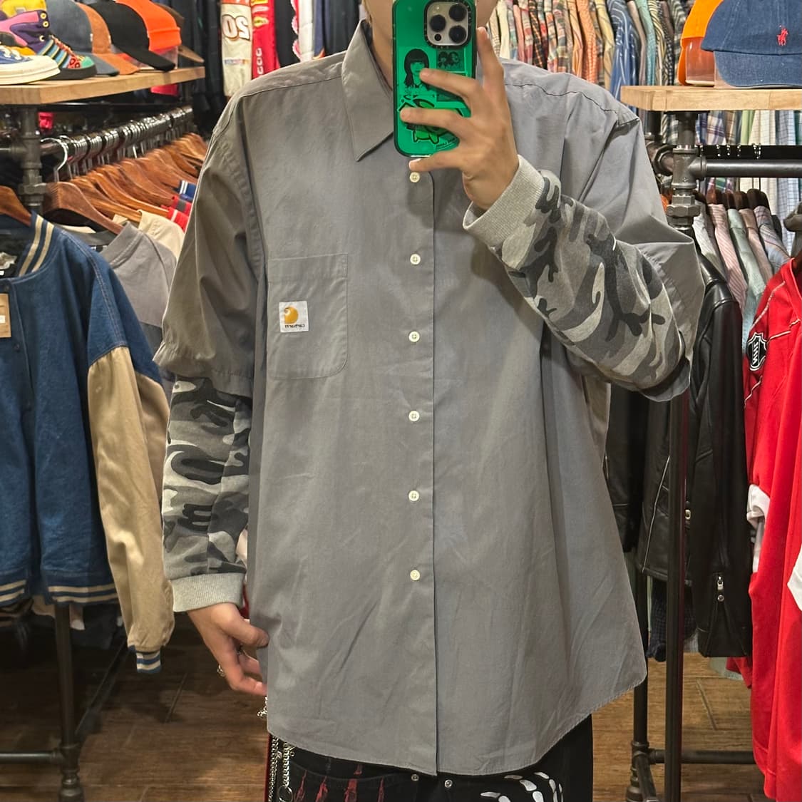 [HI] 칼하트 반팔셔츠 그레이 상품이미지1