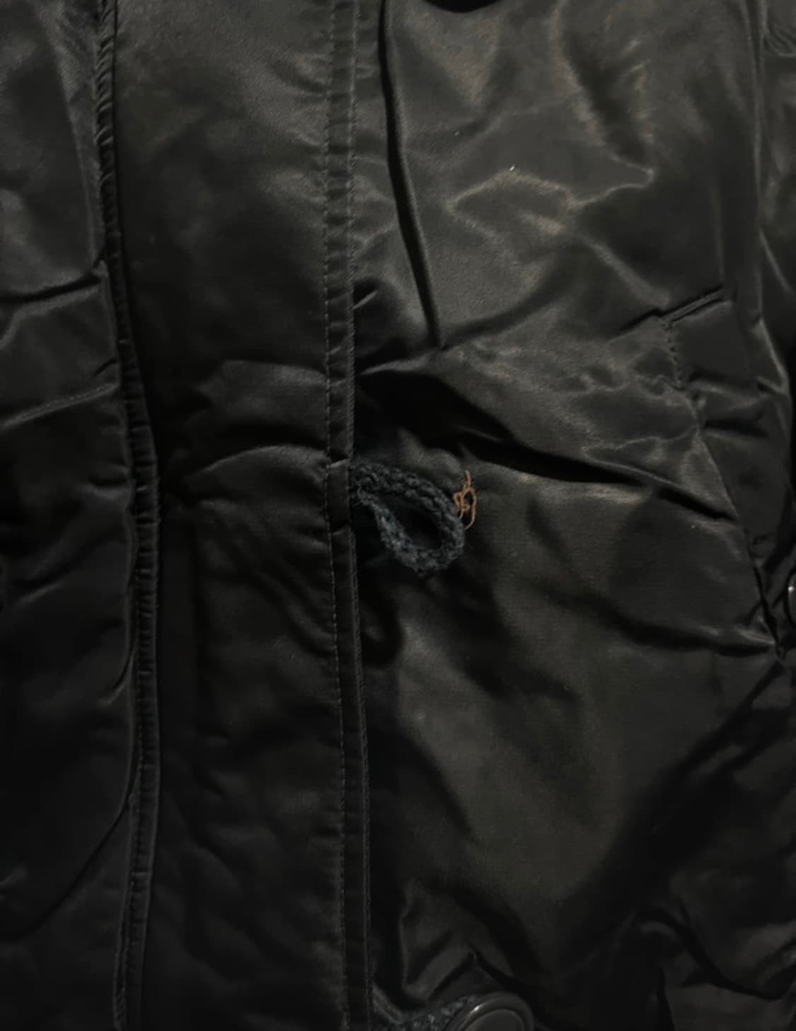 빈티지 네이비 퍼 패딩 봄버 자켓 점퍼 L 상품이미지5