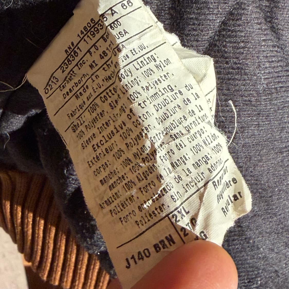 칼하트 J140 덕 액티브 자켓 XXL 상품이미지7