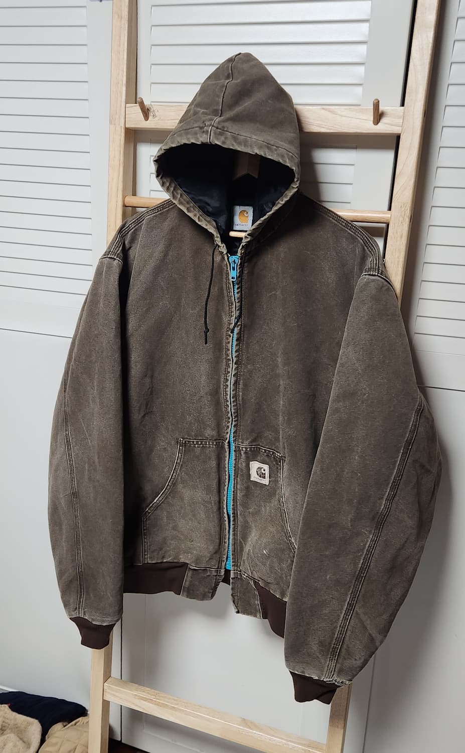 칼하트 j130 구버전 브라운 워크 엑티브 자켓 상품이미지4