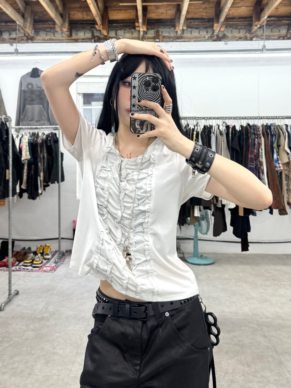 히로코 비스 프릴 티셔츠 상품이미지1