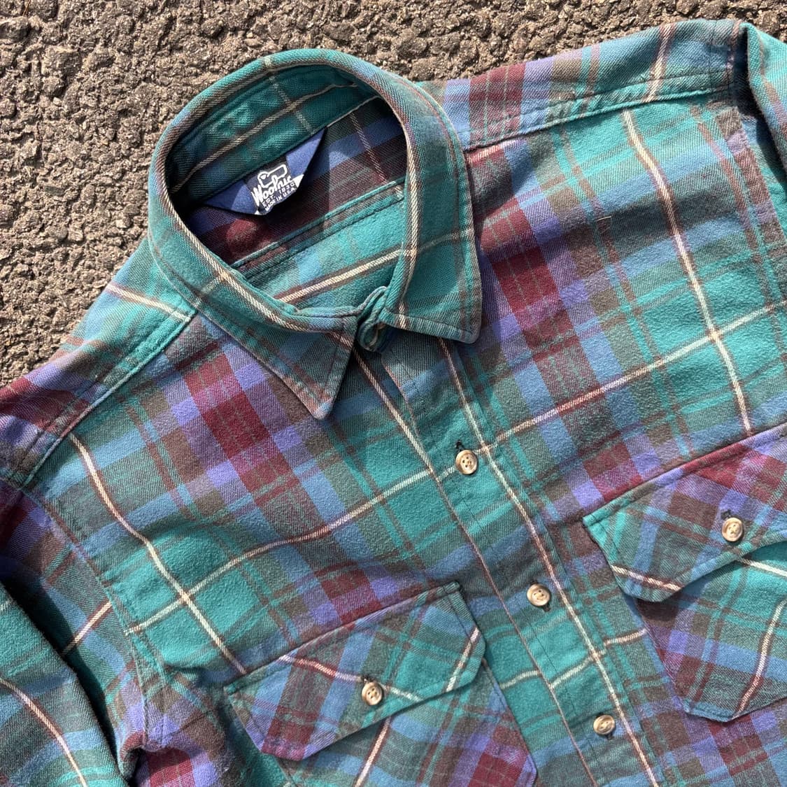 90년대 미국 울리치 헤비코튼 체크셔츠 상품이미지4