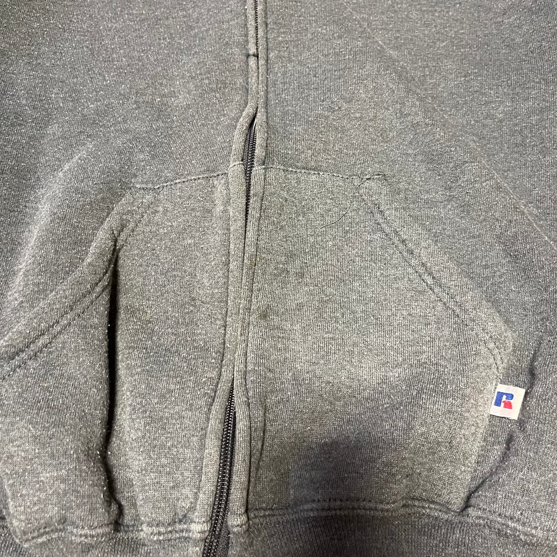 [XL] 90s 빈티지 러셀 후드집업 다크 그레이 상품이미지3