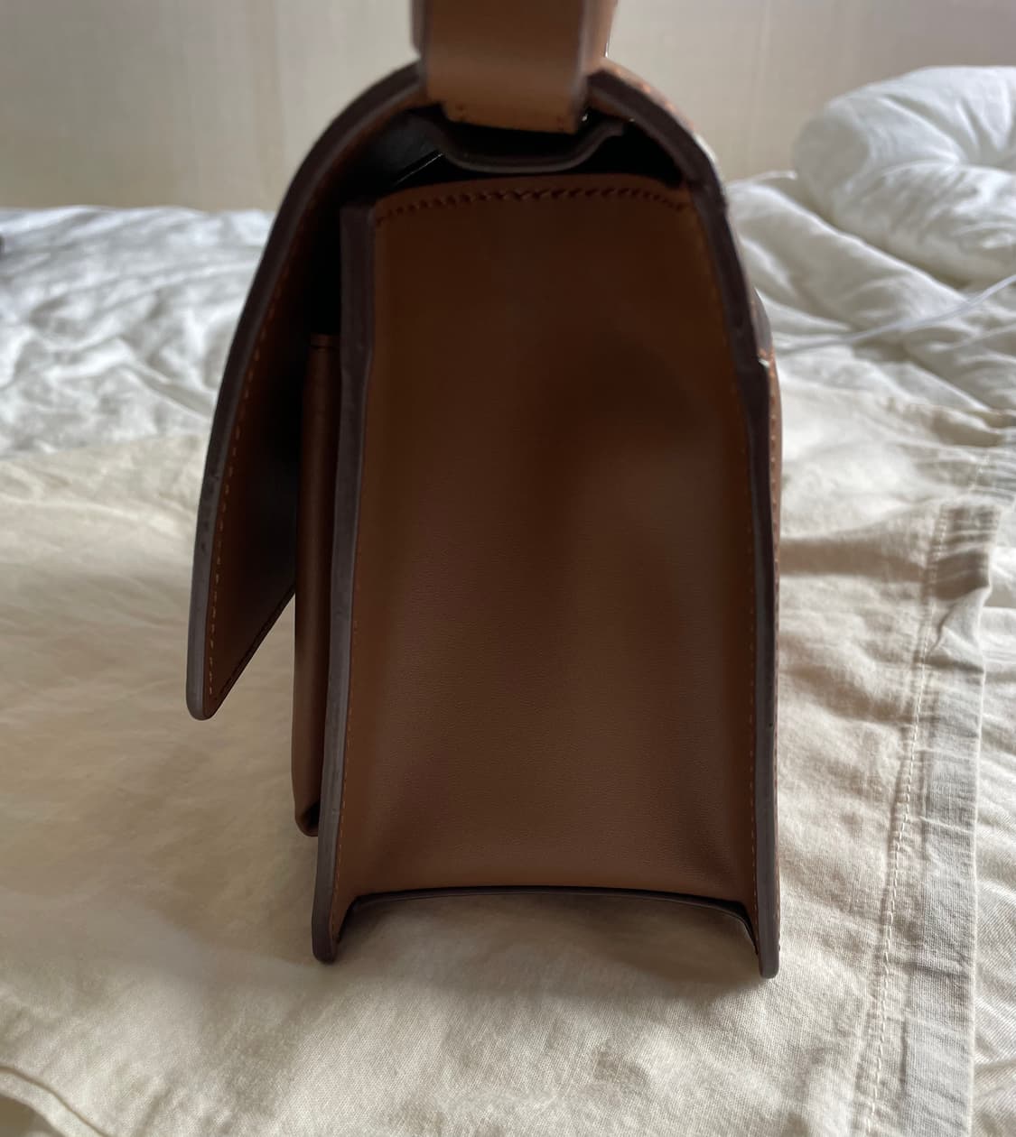 드메리엘 정품 클래식백 탄브라운 숄더백 크로스백 멀티탠브라운가방 소가죽 상품이미지5