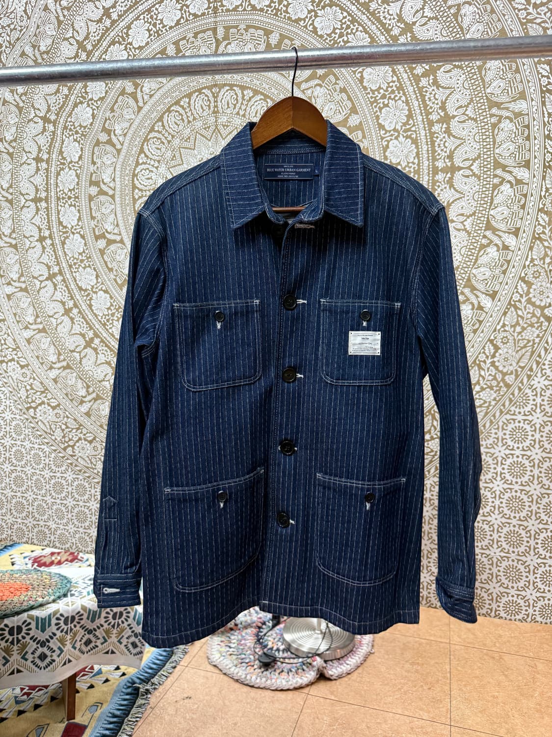 BLUE WATER URBAN GARMENT 스트라이프 워크자켓  상품이미지2