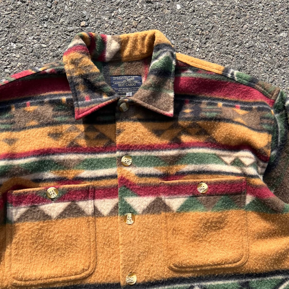 빈티지 나바호 아즈텍 플리스 셔츠 상품이미지2