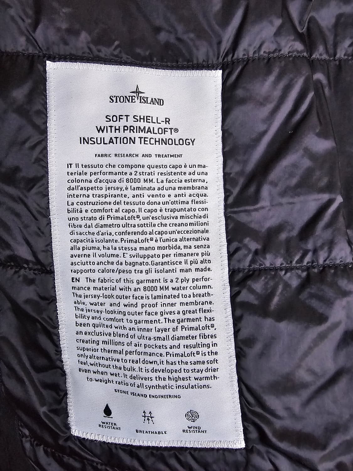 스톤아일랜드 소프트쉘 프리마로프트 자켓 상품이미지6