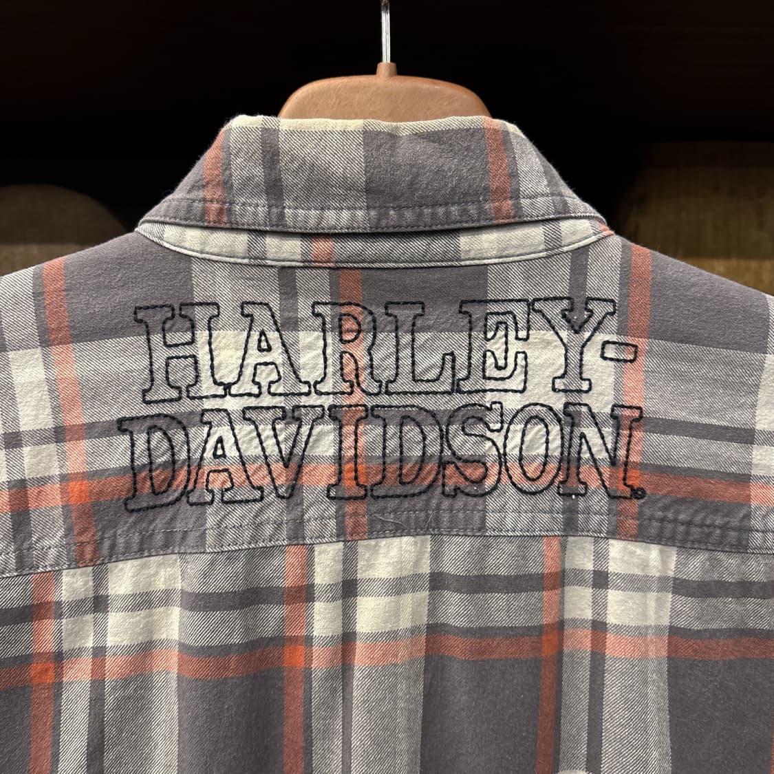 할리데이비슨 시그니쳐 엠브로이드 플래드 체크 워크셔츠 메탈버튼 N869 상품이미지8