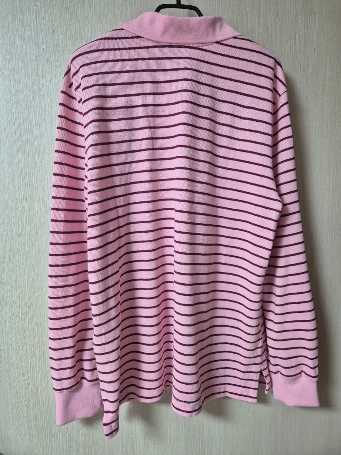 문선 pk 카라티 줄무늬 티셔츠 핑크 S 상품이미지3