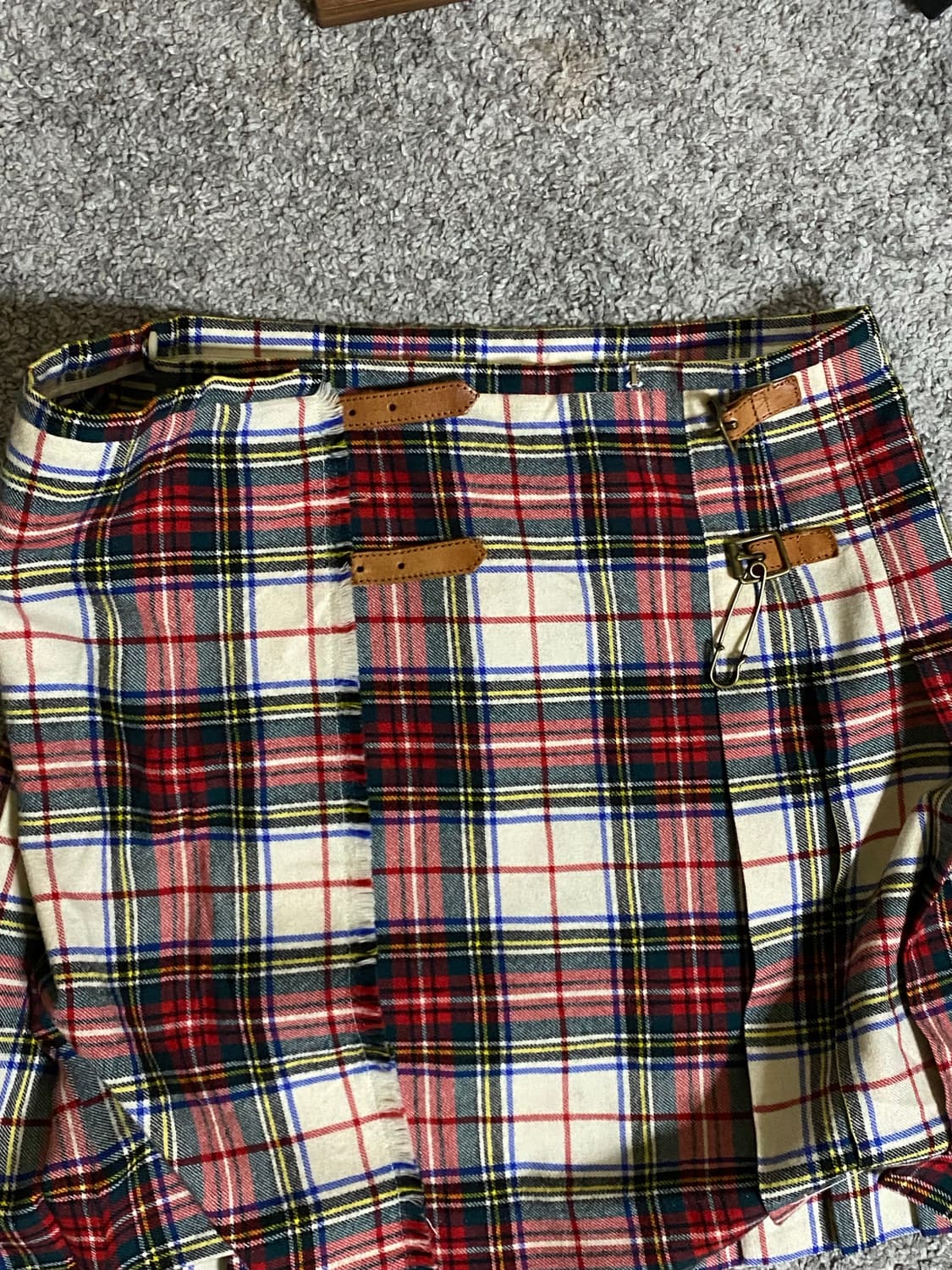 랄프로렌 체크 플리츠 랩 스커트 상품이미지4